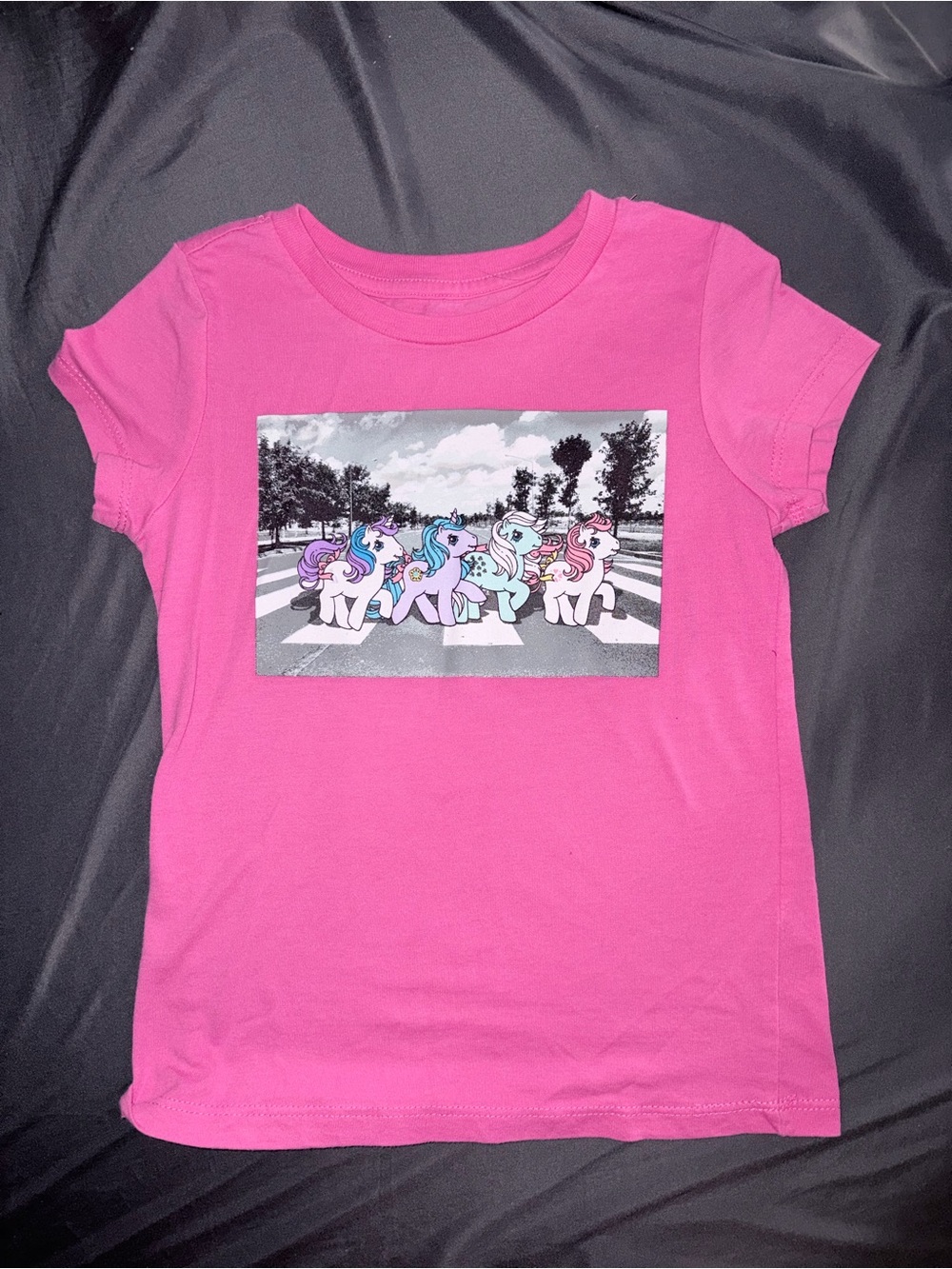 My Little Pony Bright Pink Tee with Pony Band Graphic